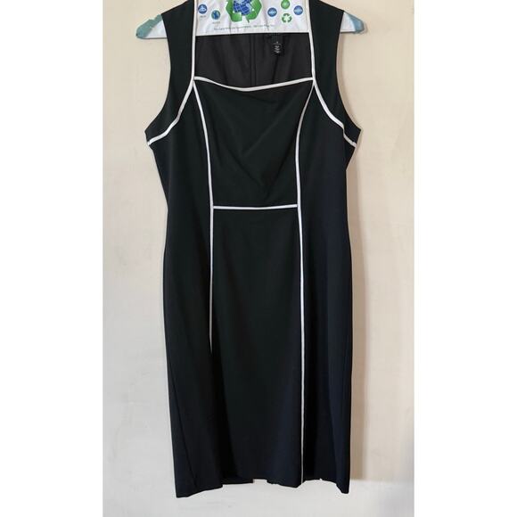 White House Black Market Black and White Mini Dress - Picture 1 of 11